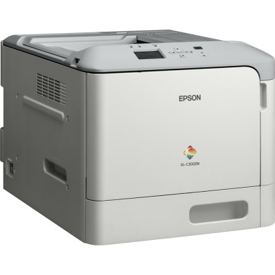 Epson AL-C300DN - Printer - colour - Duplex - laser - A4/Legal - 1200 x 1200 dpi - up to 31 ppm (mono) / up to 31 ppm (colour) - capacity: 350 sheets - USB 2.0, Gigabit LAN, USB host